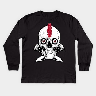 Skull and Swords Kids Long Sleeve T-Shirt